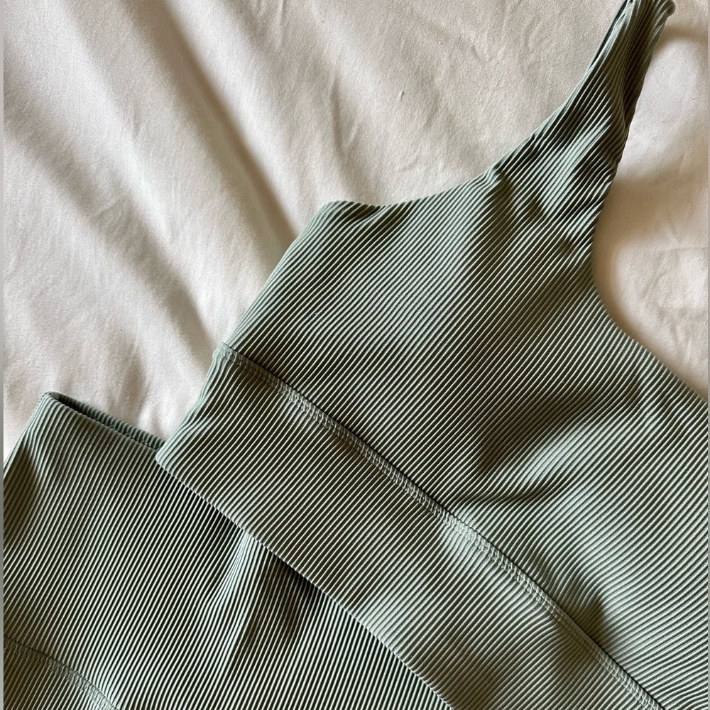Ribbed Athleisure/Yoga/Pilates Set in Sage Green